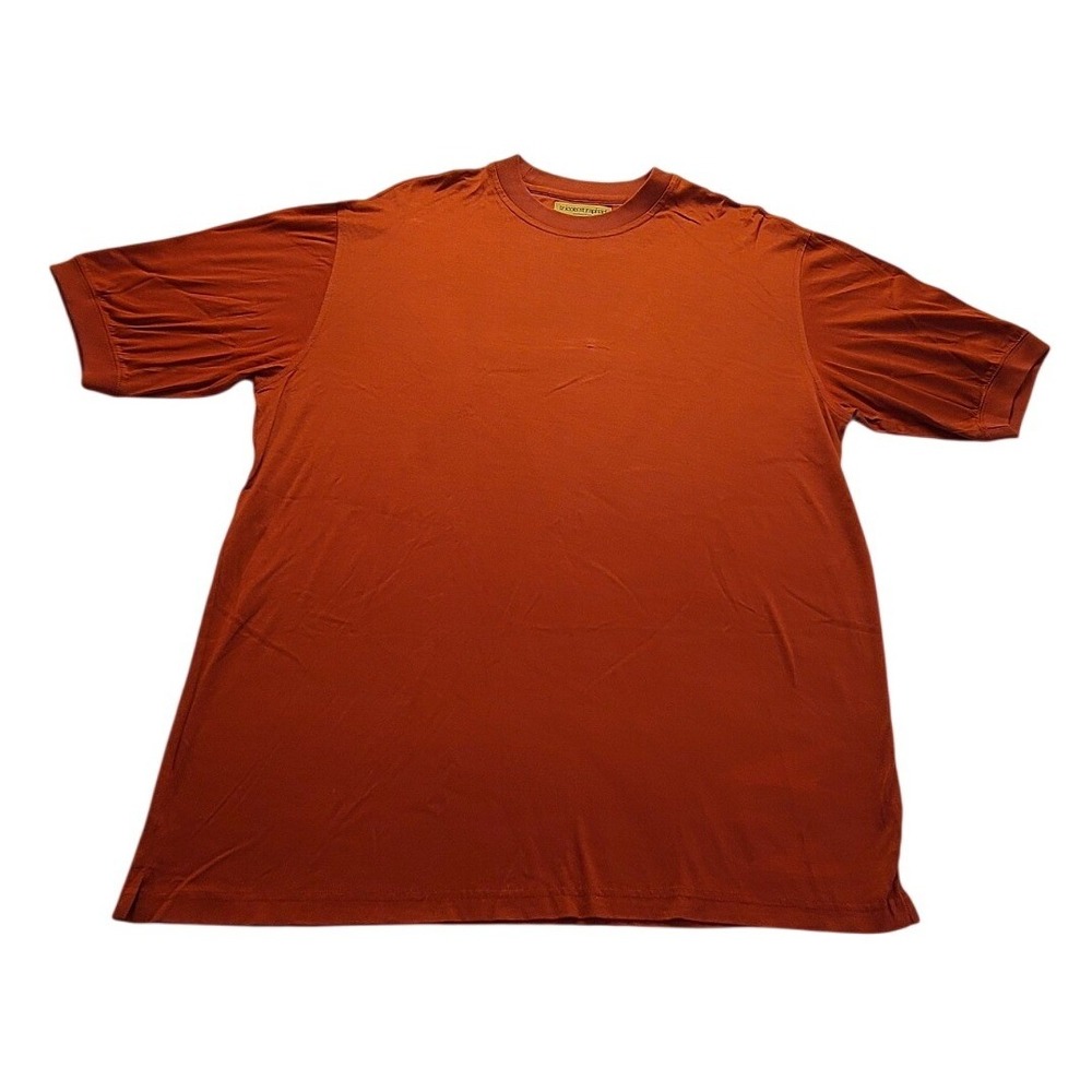 Tricots St Raphael‎ Men's Mercerized Cotton T-Shirt Burnt Orange Short Sleeve M